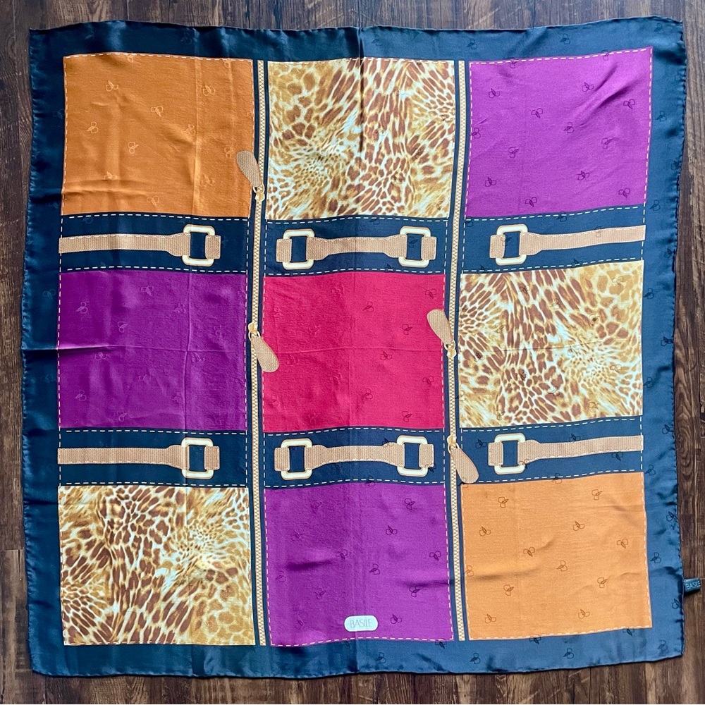 BASILE Multicolored Mixed-print Silk Scarf